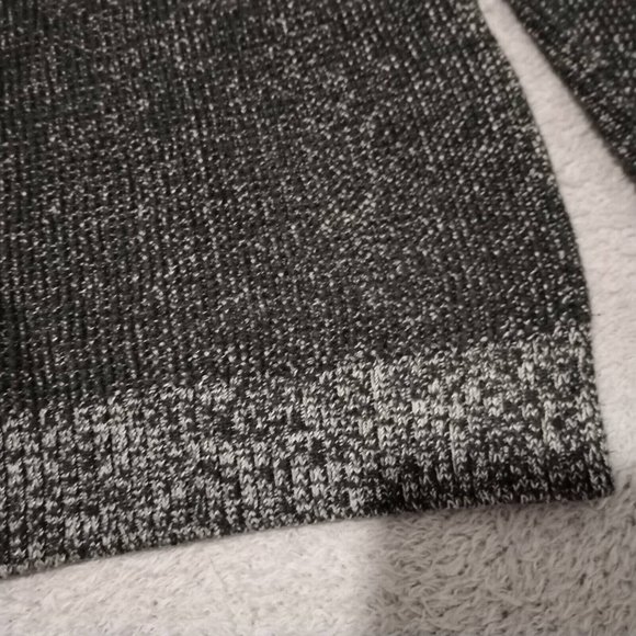 Reiss Jumper Mens XS Tiger Grey Chunky Tight Knit Contrasting Trim Crew Heavy - Picture 11 of 13